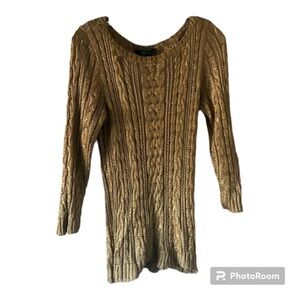 Vintage Ralph Lauren gold knit top